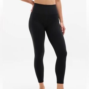 Athleta salutation 7/8 stash high rise black large compression leggings # 531321